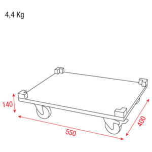 Wheelboard for Stack Case VL Pannello con ruote per baule impilabile H