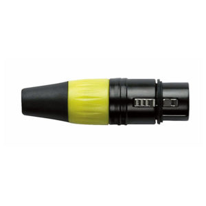 XLR 3p. Connector Female, Black housing Giallo