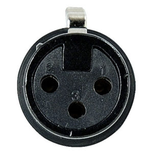 XLR 3p. Connector Female, Black housing Nero