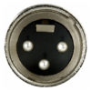 XLR 3p. Connector Male, Nickel housing Cappuccio finale nero