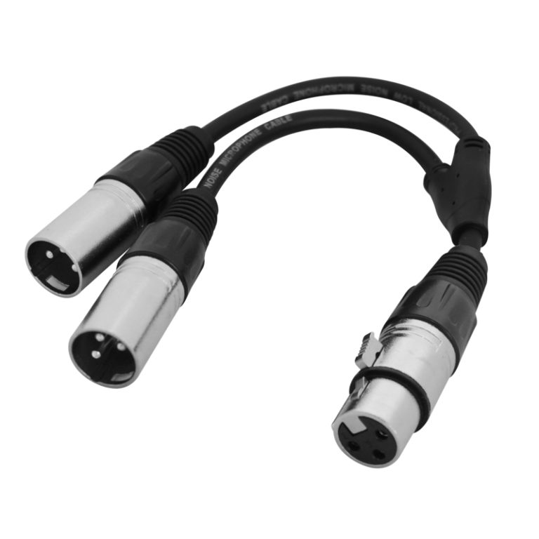 0.25m XLR Female - 2 x XLR Male