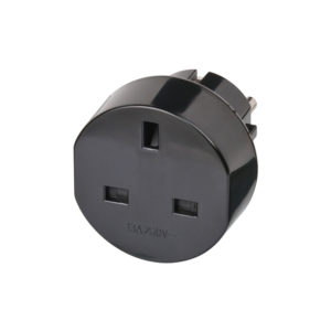 Black Euro Plug Adaptor