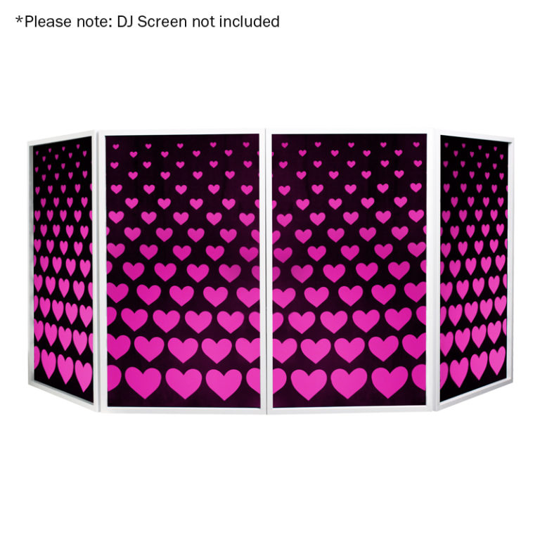 DJ Screen Heart Design Lycra (4 Pack)