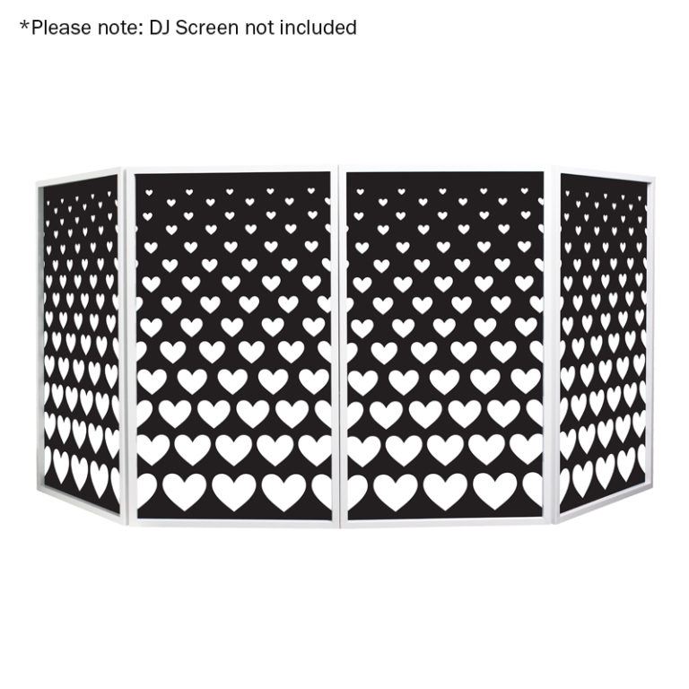 DJ Screen Heart Design Lycra (4 Pack)