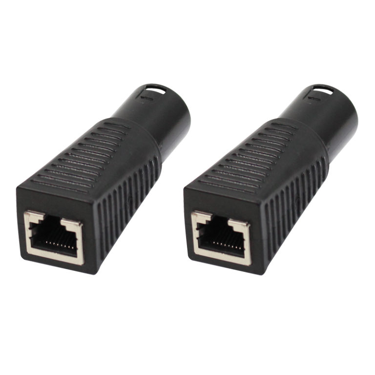 DMX 3-Pin Male to RJ45 Socket (Pack of 2)
