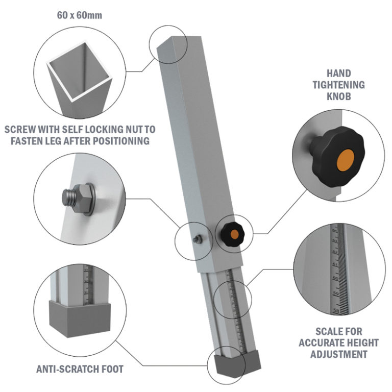 GT Stage Deck 40-60cm Telescopic Leg