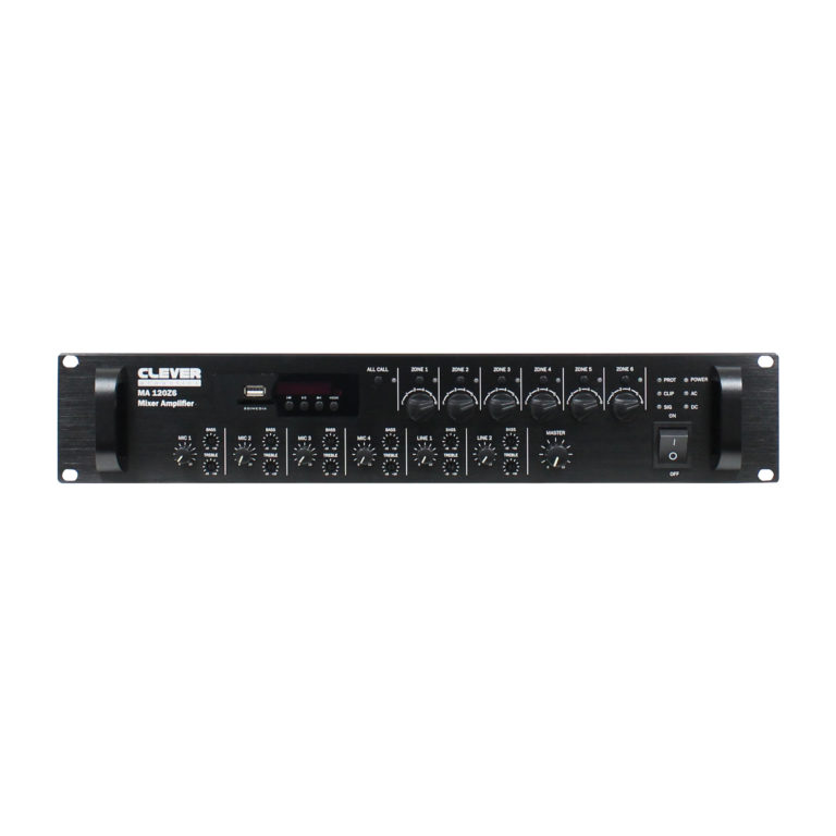 MA 120Z6 100V 120W Mixer Amplifier - 6 Zone Paging