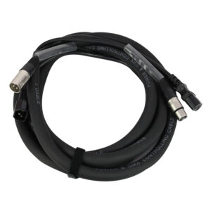 1.5m Combi IEC Male - IEC Female and 3-Pin Male XLR - 3-Pin Female XLR