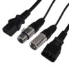 10m Combi IEC Male - IEC Female and 3-Pin Male XLR - 3-Pin Female XLR