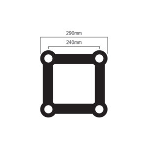 F34 PL 0.25m Stage Black Truss (F34025PL-B)