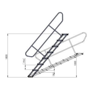 GT Stage Deck Adjustable Stair 100-180cm