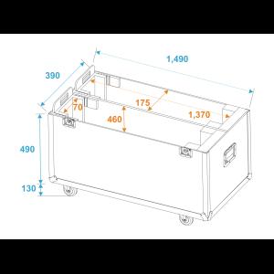 ROADINGER Flightcase 2x LCD ZL60