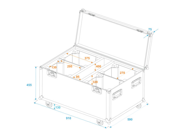 ROADINGER Flightcase 4x EYE-19