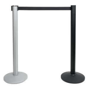 2m Adjustable Crowd Barrier PRO Argento