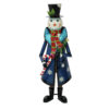 EUROPALMS Snowman with Coat, Metal, 150cm, blue