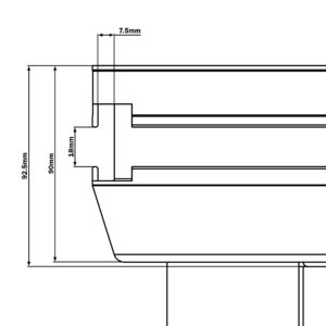 GT Stage Deck 2 x 1m Hexa L/H Quadrant Stage Platform