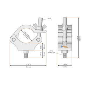 Half Coupler (8121-B) 750kg Black