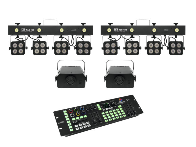 EUROLITE Set 2x LED KLS-180 + 2x LED WF-40 + DMX LED Color Chief