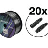 EUROLITE Set DMX cable 2x0.22 100m sw + 40 connectors