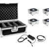 EUROLITE Set 4x AKKU Flat Light 1 silver + Case + Charger