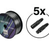 EUROLITE Set DMX cable 2x0.22 100m sw + 10 connectors