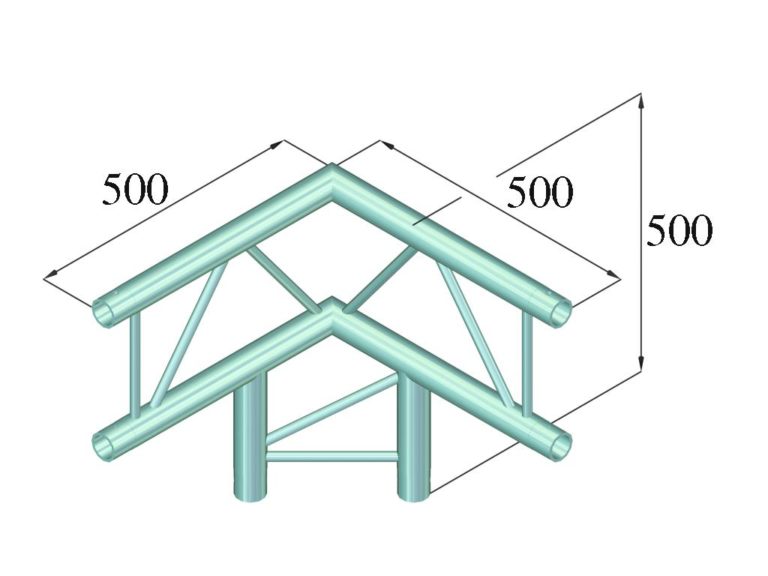 ALUTRUSS BILOCK BQ2-PAL31V 3-way Corner 90°