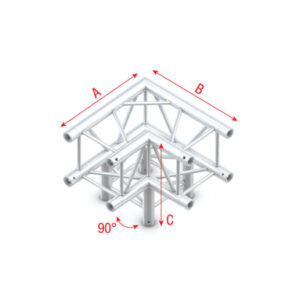 Corner 3-way 90° 3 vie angolo 90 gradi connettori inclusi