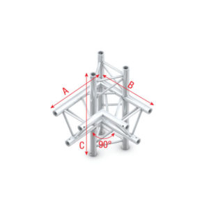 Corner 90° up/down, left T-015 spigolo tagliato a 90° su/giù a sinistra