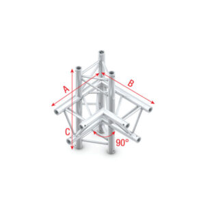 Corner 90° up/down, right Angolo 90 gradi + su/giù destra connettori inclusi