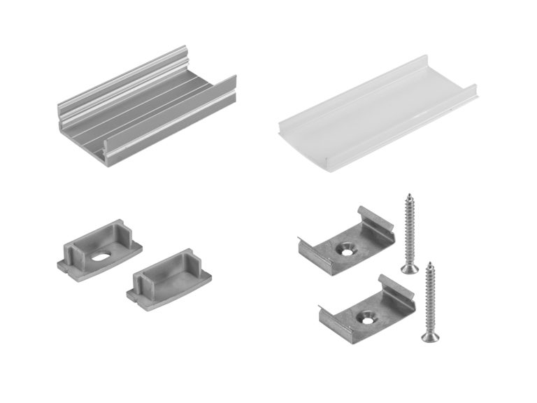 EUROLITE Mounting set U-profile 20mm for LED Strip