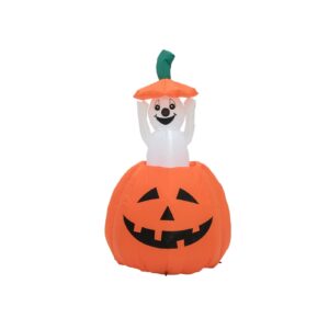 EUROPALMS Inflatable Figure Pumpkin with Ghost, animated, 120cm