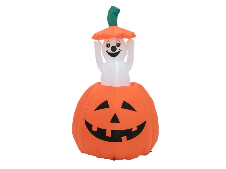 EUROPALMS Inflatable Figure Pumpkin with Ghost, animated, 120cm