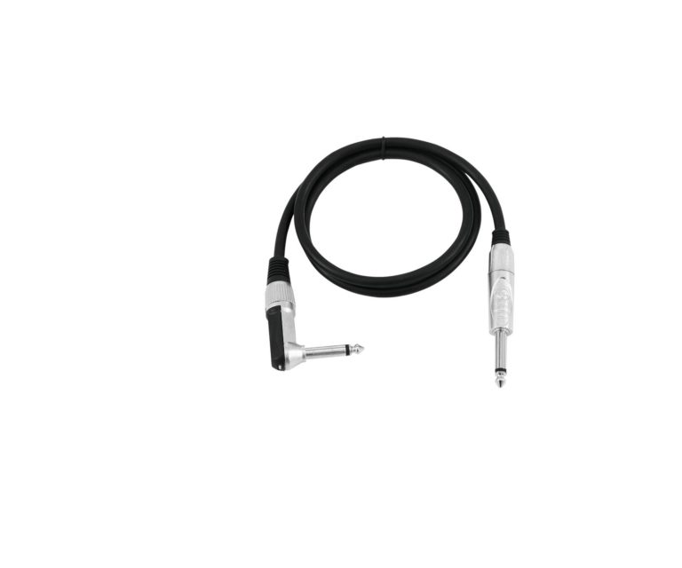 OMNITRONIC Jack cable 6.3 mono 1x 90° 1.5m bk