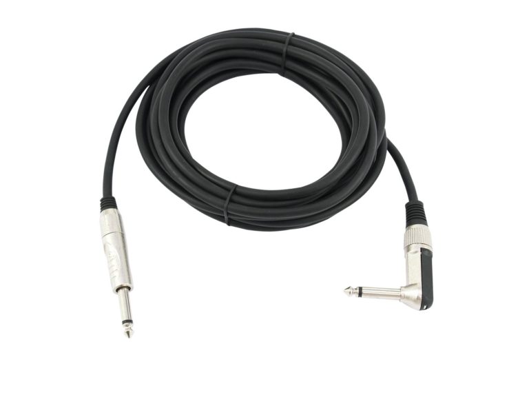 OMNITRONIC Jack cable 6.3 mono 1x 90° 3m bk