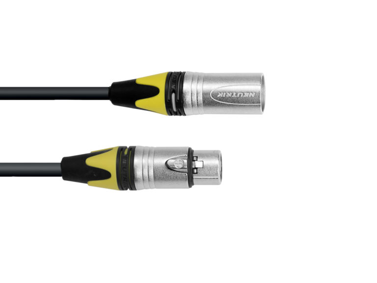 PSSO DMX cable XLR COL 3pin 20m bk Neutrik