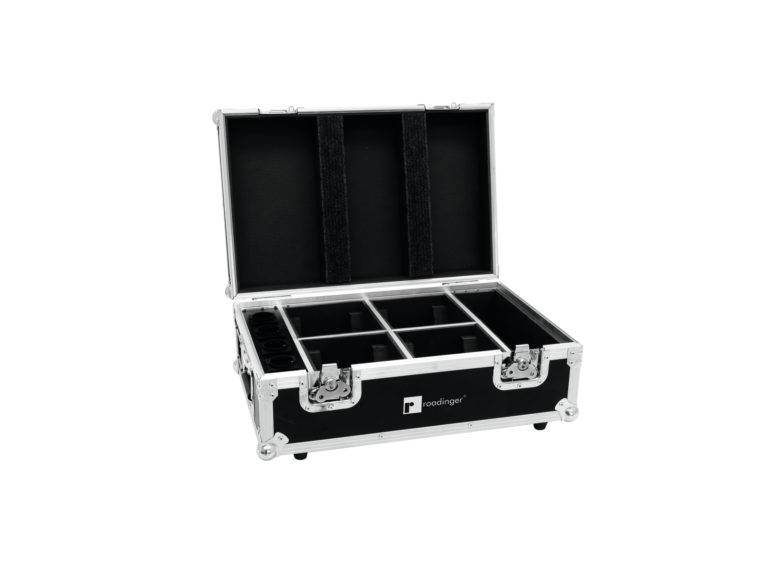 ROADINGER Flightcase 4x AKKU TL-3 Trusslight QuickDMX with charg