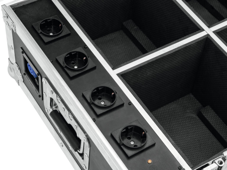 ROADINGER Flightcase 4x AKKU UP-4 QuickDMX with charging functio