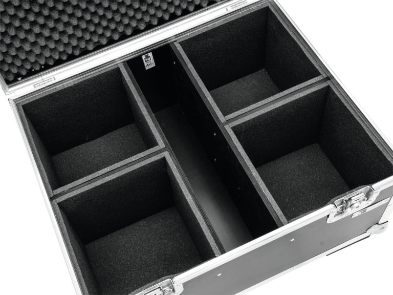 ROADINGER Flightcase 4x LED IP PAR 12x12W HCL with wheels