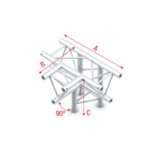 T-Cross + down 4-way T-020 taglio a T 90° + 4 vie basso