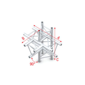 T-Cross + up/down 5-way T-021 taglio a T 90° + 5 vie basso