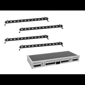 EUROLITE Set 4x LED BAR-12 QCL RGBA Bar + Case