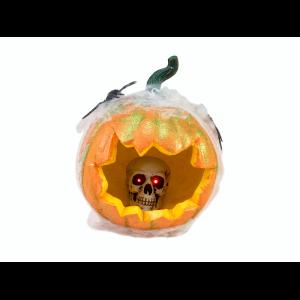 EUROPALMS Halloween Pumpkin in Spider Web, 25cm