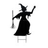 EUROPALMS Silhouette Metal Witch with Broom, 150cm