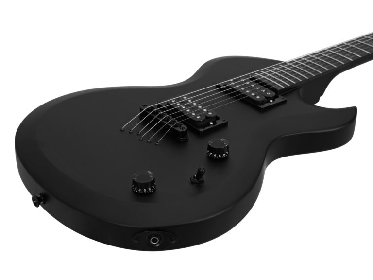 DIMAVERY LP-850 Modern E-Guitar, black satin