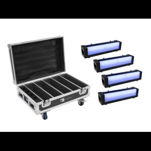 EUROLITE Set 4x AKKU Bar-6 + Flightcase with charging function