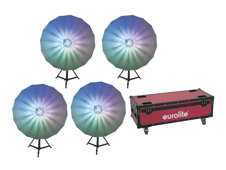 EUROLITE Set 4x LED Umbrella 140 + Case