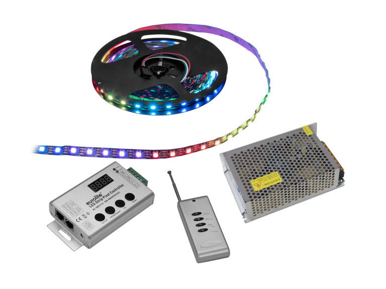 EUROLITE Set LED Pixel Strip RGB 5m + Controller + Transformer 5