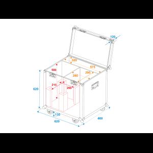 ROADINGER Flightcase 2x LED PFE-250