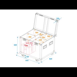 ROADINGER Flightcase 4x LED PFE-250