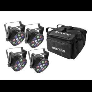 EUROLITE Set 4x AKKU Mini PARty RGBW Spot + Soft-Bag